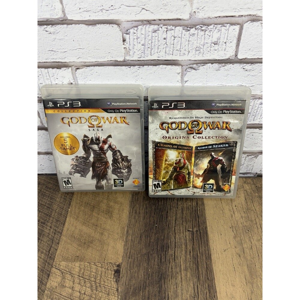 Ps3 God of War Saga 2 Discs Included & God Of War Origins Collection No Manuals